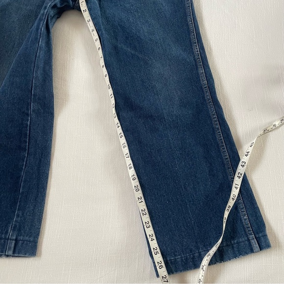 Rare Vintage Pierre Cardin Paris Wide Denim Crop Wide Leg Jeans 30x27 - Picture 13 of 13